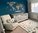 Clarke Etoile Grey Stars Fabric Adult Chair & Footstool Armchair Nursery Footstall Bedroom Lounge