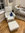 Clarke Blue Dotty Spot Fabric Armchair Bedroom Nursery Shabby Chic Polka Dots Bedroom Powder