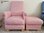 Clarke Pink Dotty Spot Fabric Adult Chair & Footstool Nursery Polka Dots Armchair White Spotty