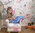Clarke Pink Dotty Spot Fabric Child's Chair Polka Dot Spotty Girl's Armchair Nursery Bedroom