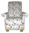John Lewis Funky Stars Blue Fabric Child's Chair Red White Armchair Star Kid's Nursery Bedroom