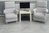 Grey Zig Zag Chevron Fabric Adult Chair Nursery White Bespoke Armchair Bedroom Accent Kitchen Lounge
