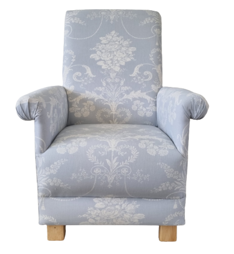 Laura Ashley Josette Seaspray Fabric Adult Chair Armchair Blue Bedroom Nursery Bespoke Lounge