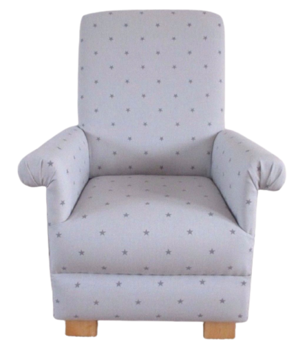 Clarke Grey Stars Fabric Child's Chair Kid's Armchair Etoile Bedroom Nursery Star