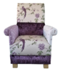 Laura Ashley Lilac Patchwork Fabric Adult Chair Nursery Armchair Amethyst Designer Accent