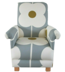 Orla Kiely Abacus Flowers Fabric Adult Chair Daisy Armchair Olive Mustard Grey Nursery Bedroom
