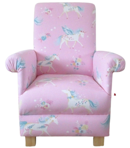 Laura Ashley Unicorns Fabric Adult Chair Armchair Nursery Pink Mythical Horned Flying