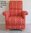 Orla Kiely Linear Stem Tomato Red Fabric Adult Chair Armchair Retro Vintage Style