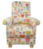 Fryetts Annika Fabric Adult Chair Tutti Frutti Armchair Floral Retro Flowers Nursery Accent Kitchen