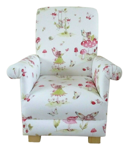 Fairytale iLiv Fabric Children's Chair Kids Armchair Girls Fairy Fairies Pink White Nursery Bedroom