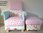 Laura Ashley Patchwork Hearts Fabric Adult Chair & Footstool Armchair Pink Floral Nursery Bedroom