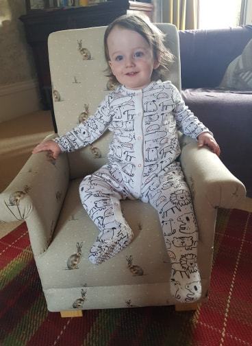Prestigious Longleat Safari Fabric Child's Chair Kid's Armchair Grey Animals New