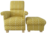 Orla Kiely Linear Stem Dandelion Fabric Adult Chair & Footstool Armchair Nursery Mustard Ochre