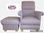 Clarke Lilac Dotty Spot Fabric Adult Chair & Footstool Armchair Pouffe Mauve Purple Polka Dots
