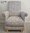 Sophie Allport Sheep Fabric Adult Chair & Footstool Nursery Armchair Animals Grey Small