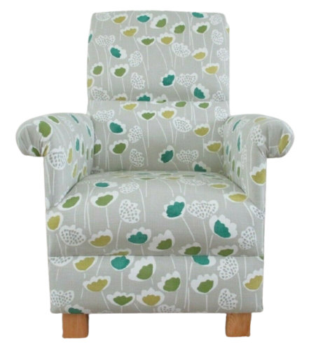 Prestigious Clara Fabric Adult Chair Cactus Cream Green Armchair Floral Accent Lounge Small