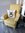 Clarke Dotty Spot Mustard Fabric Adult Chair Armchair Polka Dots Yellow Ochre Accent Statement