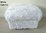 White Faux Fur Fabric Footstool Pouffe Furry Footstall Statements Accent Teddy Bear