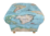 Prestigious Atlas Azure Fabric Footstool Globe Blue Pouffe Countries World Map Nursery