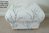 Footstool Laura Ashley Pussy Willow Off White & Grey Fabric Pouffe Floral Footstall