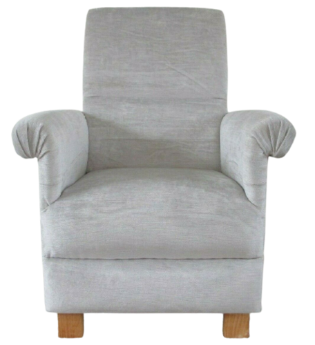 Laura Ashley Villandry Dove Grey Fabric Adult Chair Armchair Plain Small Accent Bedroom Nursery
