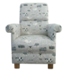 iLiv Baa Baa Charcoal Grey Fabric Adult Chair Armchair Sheep Lambs Patchwork Accent Nursery