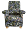 Fryetts Monkeys Grey Fabric Adult Chair Armchair Animals Jungle Safari Apes