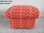 Storage Footstool Orla Kiely Linear Stem Tomato Red Fabric Pouffe Footstall Accent