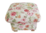 Clarke Genevieve Old Rose Fabric Footstool Roses Pink Footstall Floral Pouffe