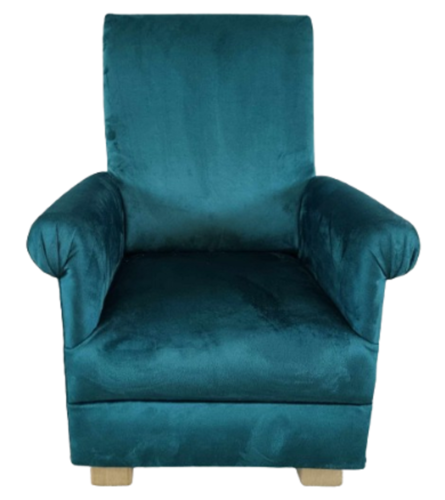 Green Velvet Fabric Adult Chair Armchair Bedroom Accent Small Kitchen Lounge Velour
