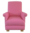 Pink Faux Leather Adult Chair Armchair Accent Bedroom Statement Small Girls