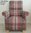 Porter & Stone Balmoral Check Fuchsia Fabric Adult Chair Armchair Accent Tartan Pink Brown