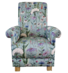 Voyage Hermione Verde Green Fabric Adult Chair Armchair Floral Flowers Accent Statement Botanical
