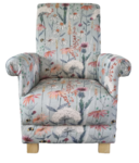 Voyage Hermione Cornflower Blue Fabric Adult Chair Armchair Floral Flowers Small Accent Bees Pretty