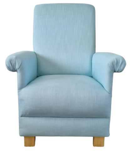 Laura Ashley Adult Chair in Bacall Topaz Duck Egg Fabric Accent Armchair Green Blue