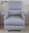Adult Chair & Footstool in Grey & White Stars Fabric Armchair Nursery Small Accent Pouffe