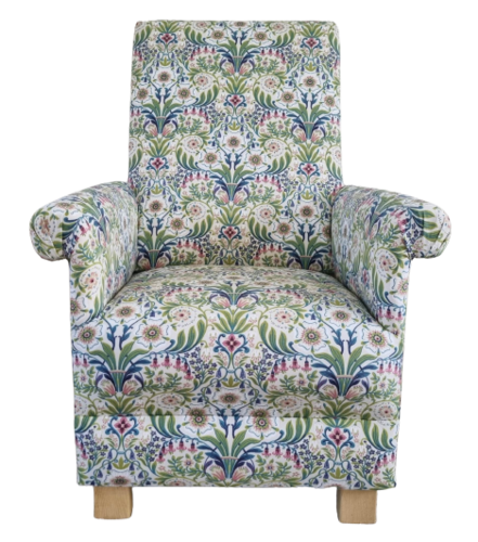 Adult Chair Fryetts Molly Fabric Armchair Floral Botanical Small Accent