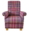 Porter & Stone Balmoral Amethyst Fabric Adult Chair & Footstool Purple Tartan Armchair