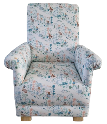 Beatrix Potter Peter Rabbit & Friends Fabric Children's Chair Kids Armchair Jemima Flopsy Tom Kitten